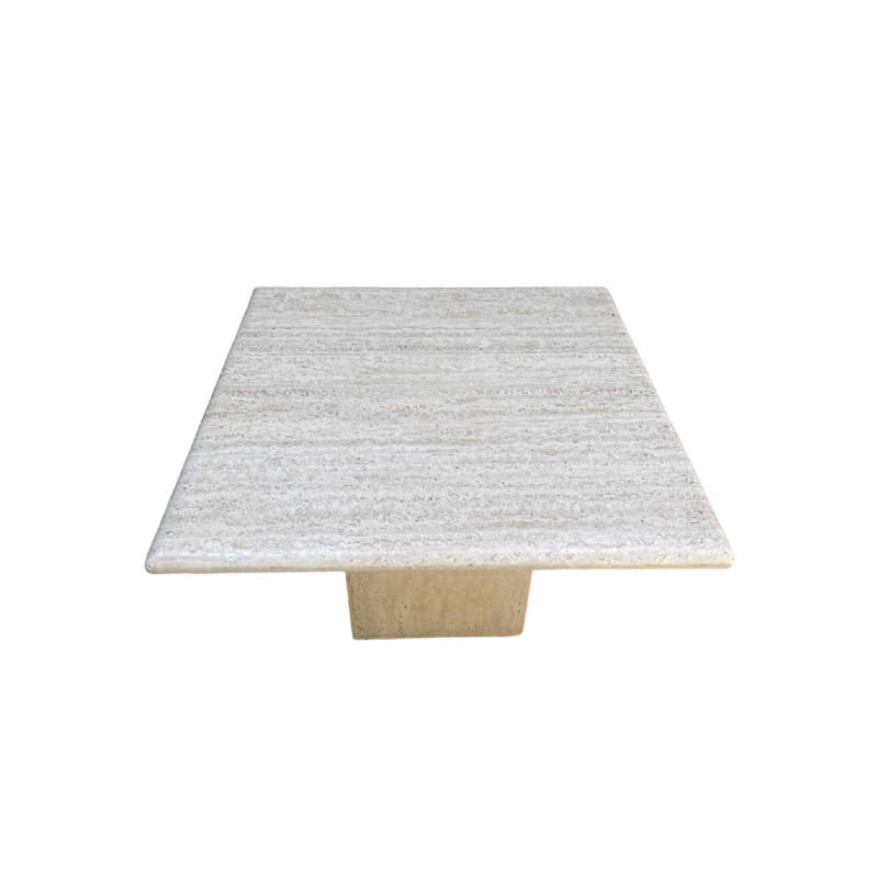 Table de salon en travertin, Design italien, vers 1970