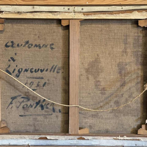 Fernand PONTHIER (1885-1952): « Autumn in Ligneuville » painting oil on canvas, 1931