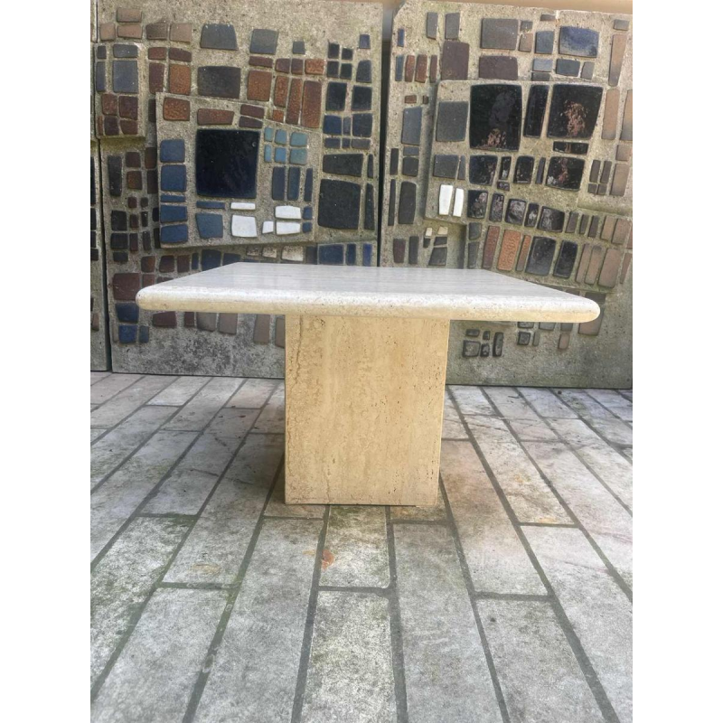 Travertine coffee table, Italian design, circa 1970