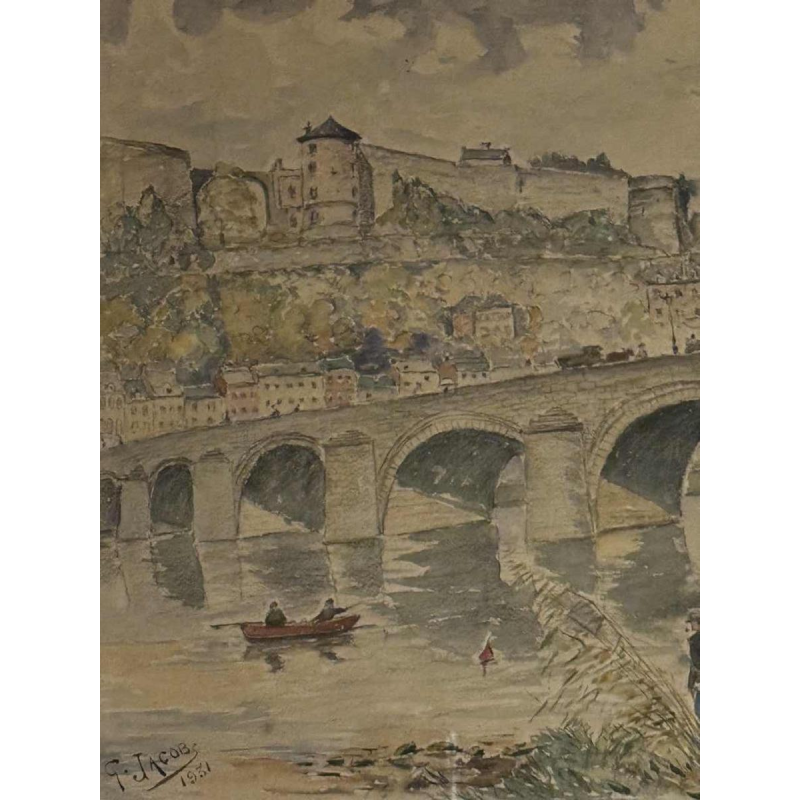 G. JACOBS « Namur - Le pont de Jambes et la Citadelle » en 1931