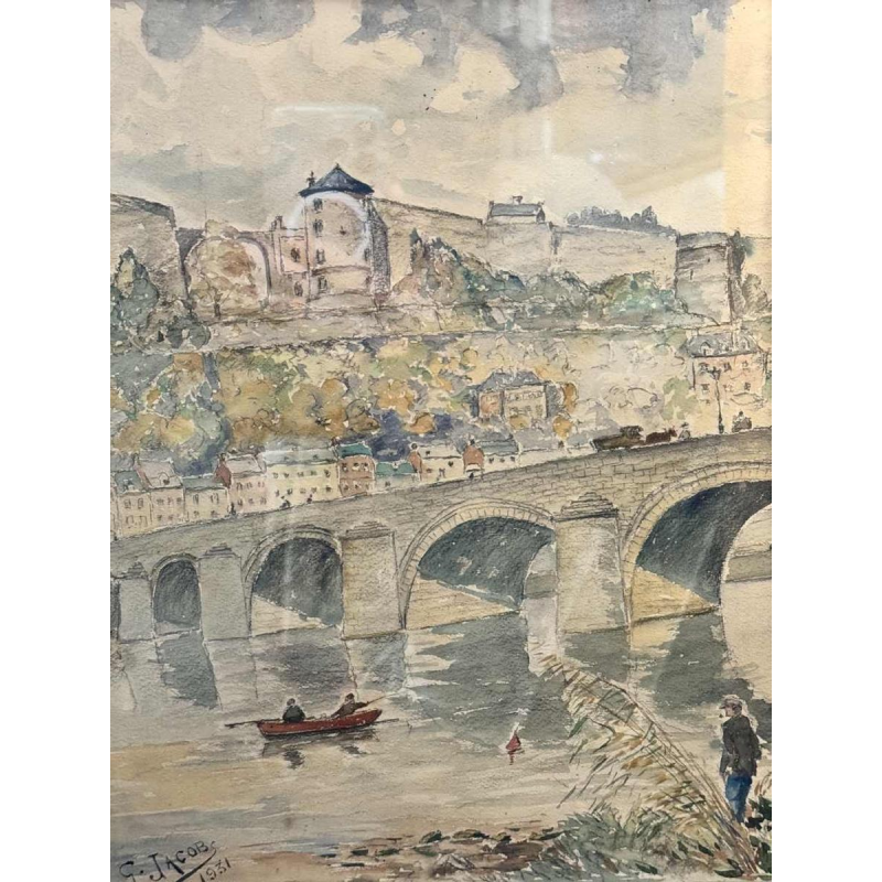 G. JACOBS « Namur - De Jambes-brug en de Citadel » in 1931