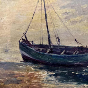 Albert DANDOY (1885-1977): rare marine - chalutier à voile