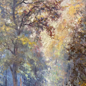 Albert DANDOY : « Le matin dans la Marlagne » à Namur , peinture, 1928