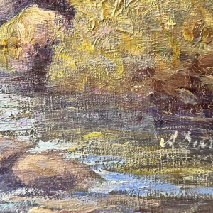 Albert DANDOY : « Le matin dans la Marlagne » à Namur , peinture, 1928