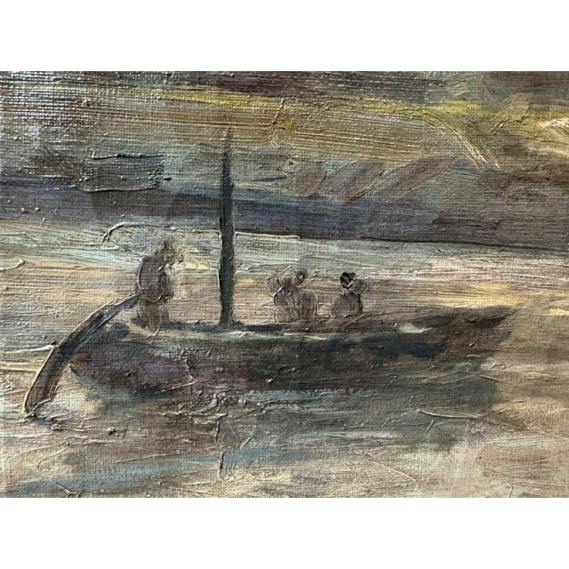 Modeste Jean LHOMME (1883-1946): La Meuse à Chockier 1929 (De Maas bij Chockier 1929)