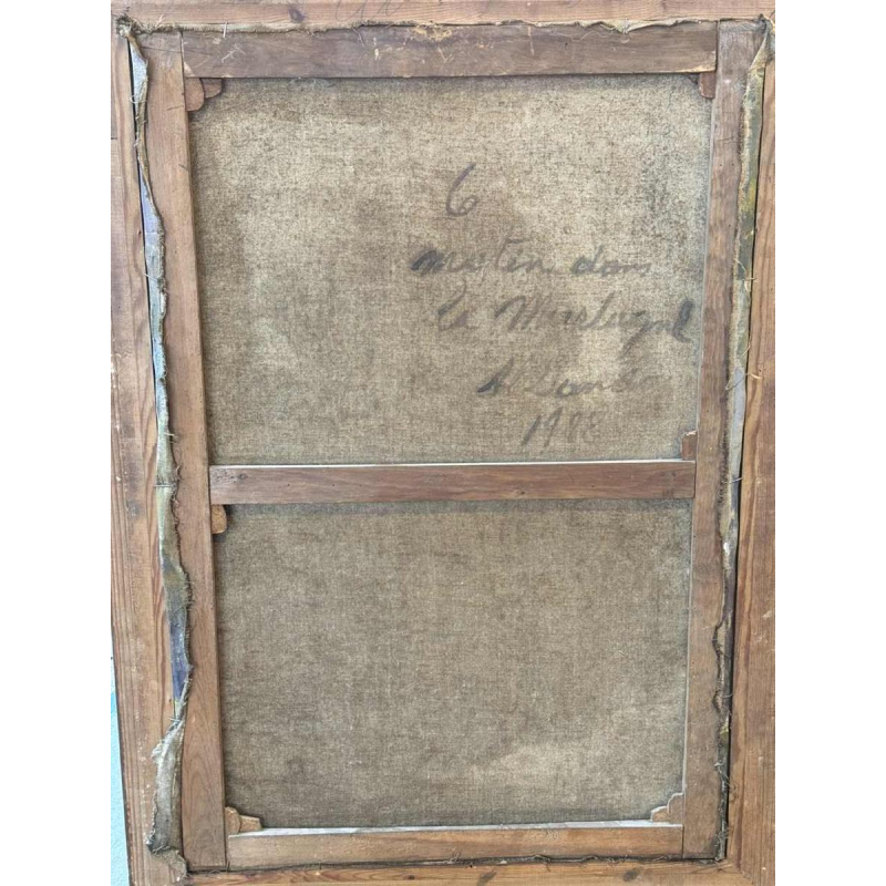 Albert DANDOY : « Le matin dans la Marlagne » Namur autumn 1928 painting oil on canvas, 1928