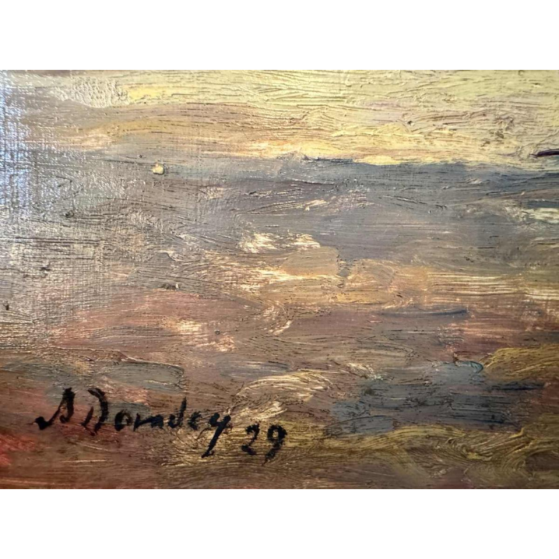 Albert DANDOY (1885-1977): Zeldzame marine - zeiltrawler