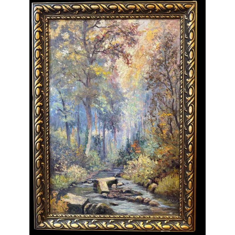 Albert DANDOY : « Le matin dans la Marlagne » à Namur , peinture, 1928