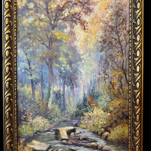 Albert DANDOY : « Le matin dans la Marlagne » Namen herfst 1928 schilderij olie op doek, 1928