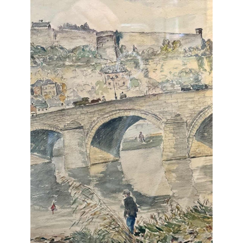 G. JACOBS « Namur - Le pont de Jambes et la Citadelle » en 1931