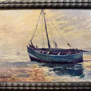 Albert DANDOY (1885-1977): Zeldzame marine - zeiltrawler