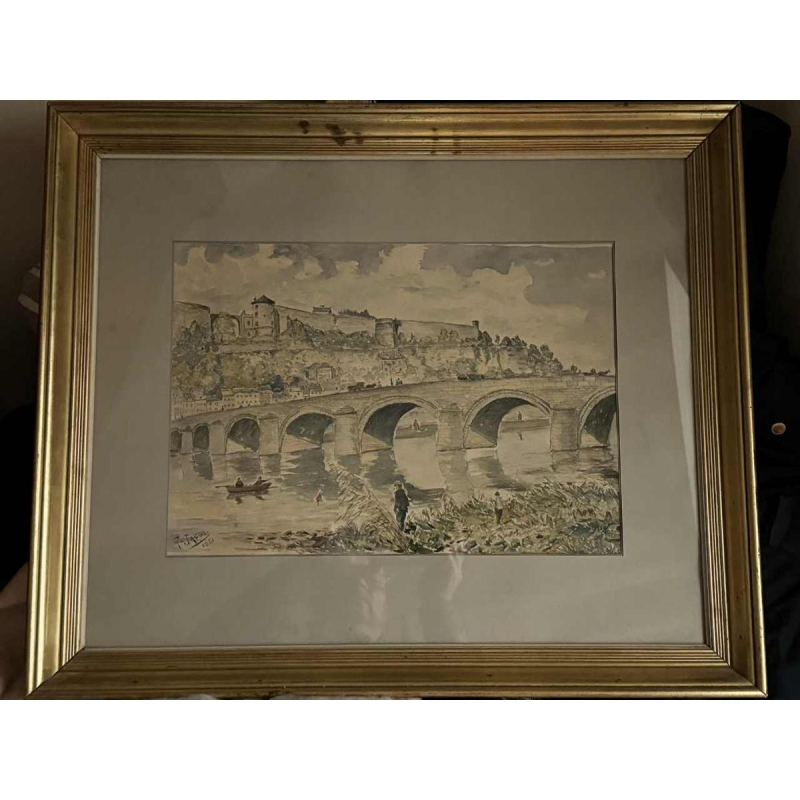 G. JACOBS « Namur - De Jambes-brug en de Citadel » in 1931