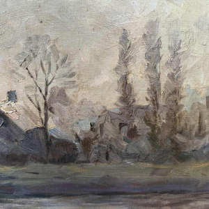 Modeste Jean LHOMME (1883-1946): La Meuse à Chockier 1929 (De Maas bij Chockier 1929)