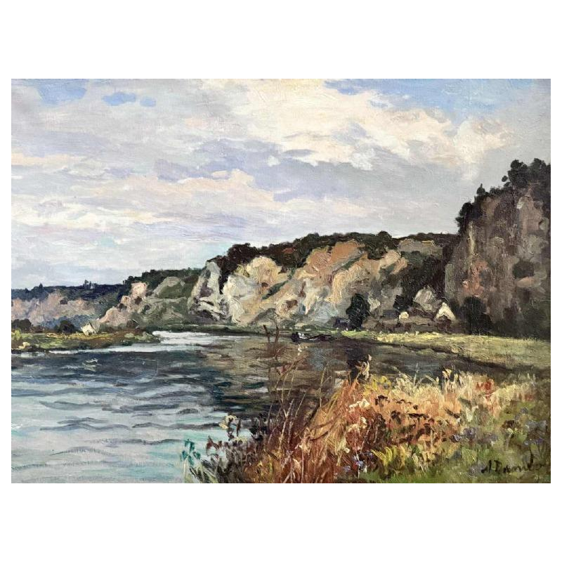 Albert DANDOY «La Meuse » huile sur toile