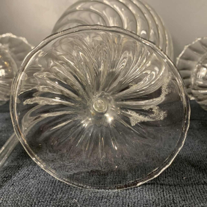 MURANO, karaf set met 6 glazen en mixer, helder geblazen glas, jaren 80