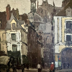 Jean-Baptiste SCORIEL (1883-1956): The arcades on the harbour of Dieppe - painti