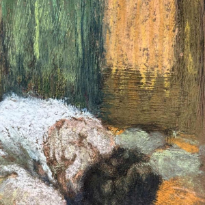 Charles GRAFFART ‘ La toilette des pieds ’ painting mixed technique on paper