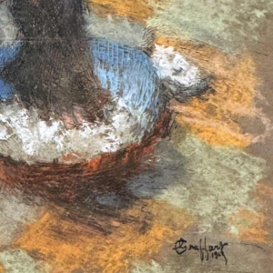 Charles GRAFFART ‘ La toilette des pieds ’ painting mixed technique on paper