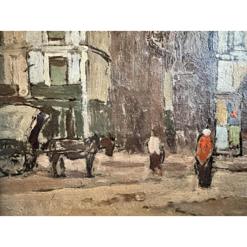 Jean-Baptiste SCORIEL (1883-1956): The arcades on the harbour of Dieppe - painti