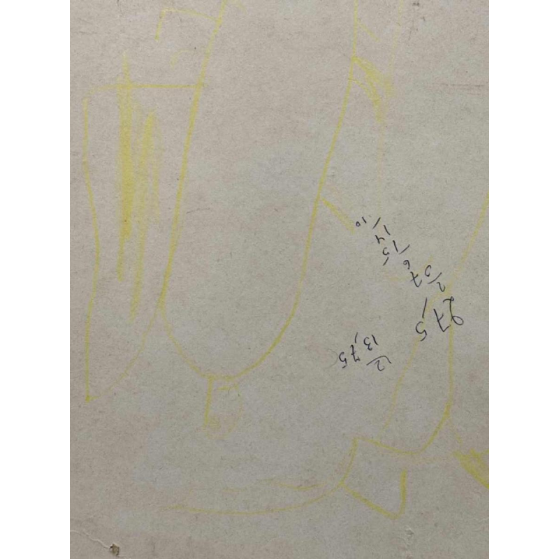 Charles GRAFFART « La toilette des pieds » tableau technique mixte sur papier