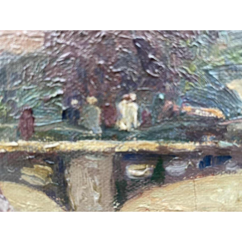 Jean-Baptiste Scoriel Landscape along the Sambre - Namur ? hst 50x70 cm