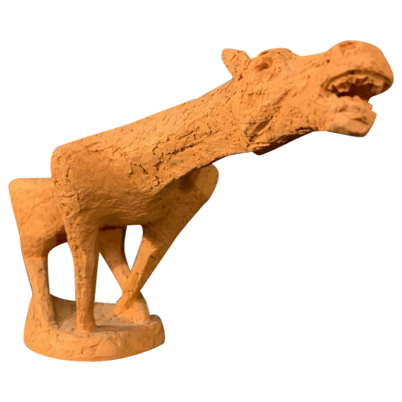 MARIO PERUGGINI, Sculpture animalière Cheval, Terre Cuite, Pièce Unique, 1960s