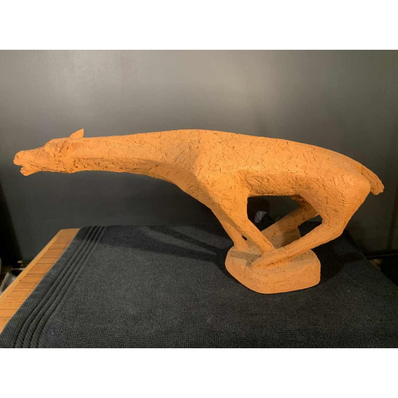 MARIO PERUGGINI, Terracotta Horse animal sculpture, Unique Piece, 1960s