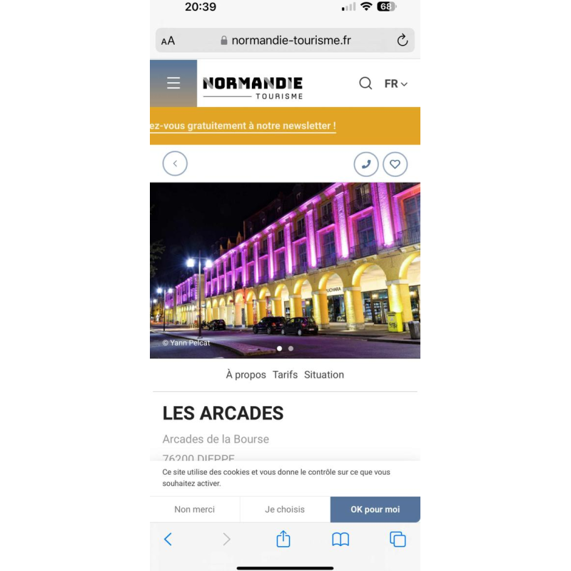 Jean-Baptiste SCORIEL (1883-1956): The arcades on the harbour of Dieppe - painti