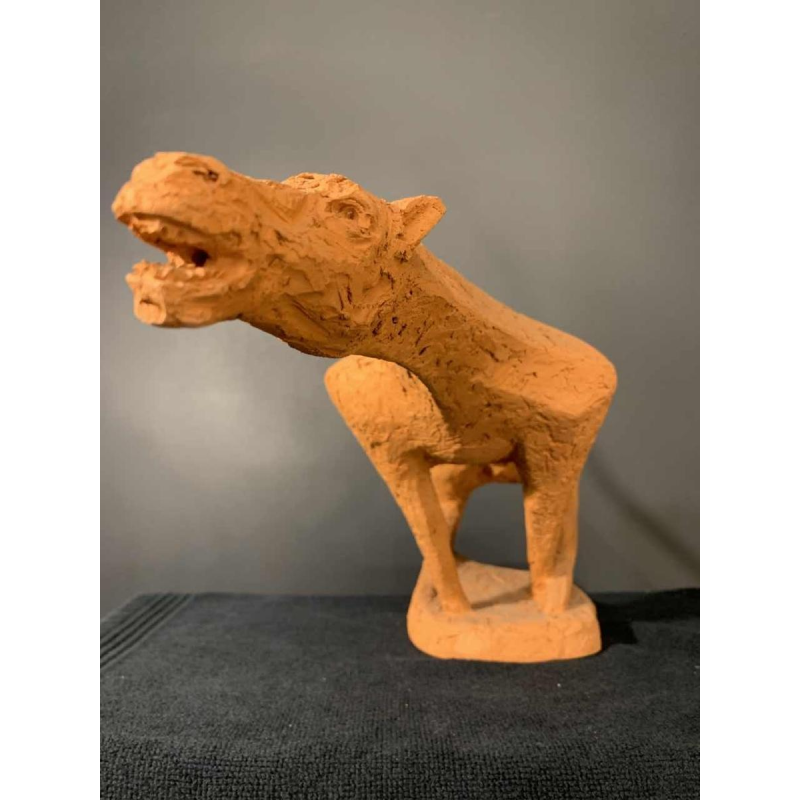 MARIO PERUGGINI, Sculpture animalière Cheval, Terre Cuite, Pièce Unique, 1960s