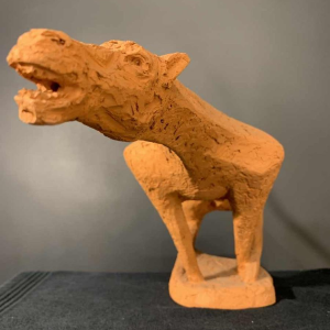 MARIO PERUGGINI, Terracotta Dierlijke Paard Sculptuur, Uniek Stuk, 1960s