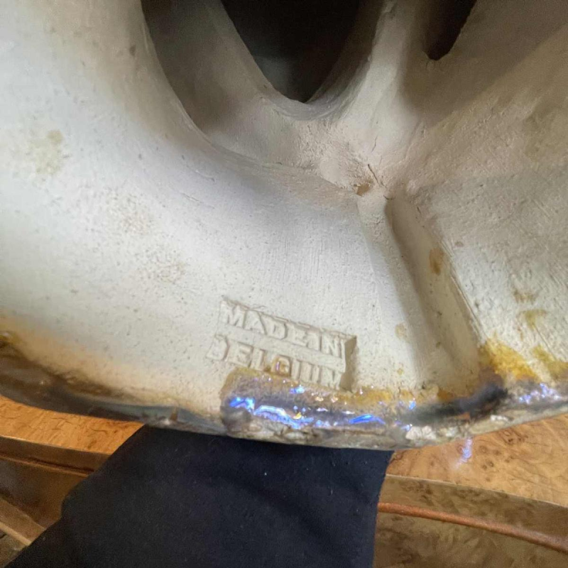 ANGELO HECQ for HELMAN ‘Pierrot’ cubist sculpture, iridescent stoneware 1932