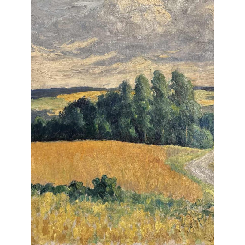 Eugène COLIGNON « paysage champêtre en namurois » peinture huile sur toile