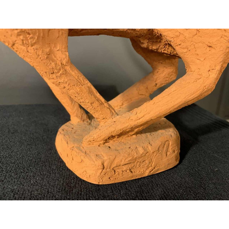 MARIO PERUGGINI, Terracotta Dierlijke Paard Sculptuur, Uniek Stuk, 1960s