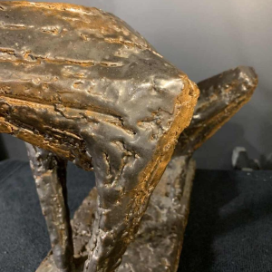 MARIO PERUGGINI, Sculpture animalière Chien, Grès émaillé, Pièce Unique