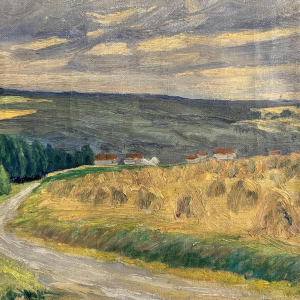Eugène COLIGNON ‘Country landscape in the Namur region’ painting oil on canvas