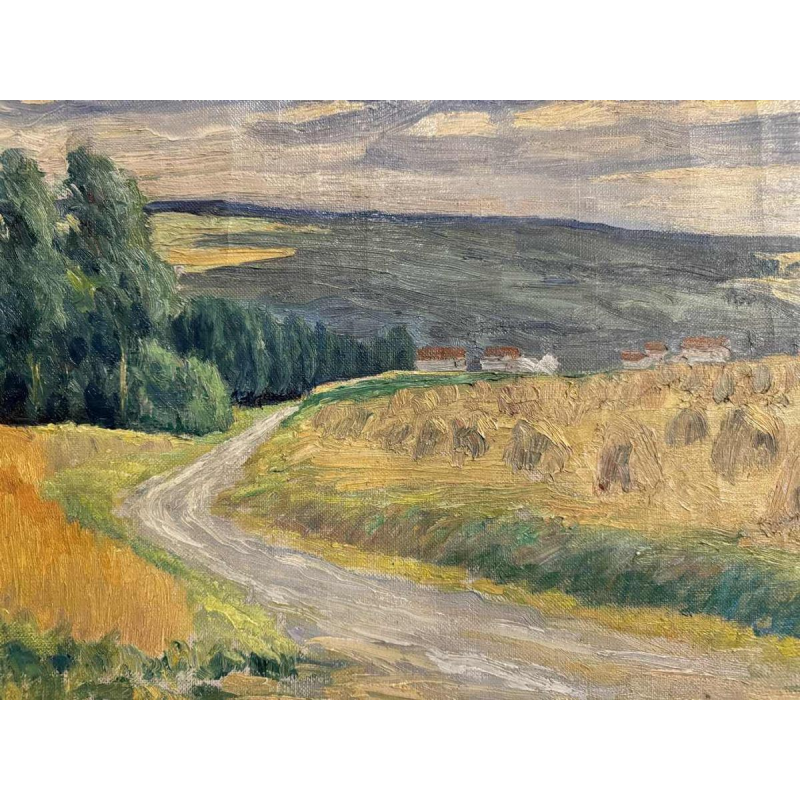 Eugène COLIGNON “Landschap in de streek van Namen” schilderij olieverf op doek