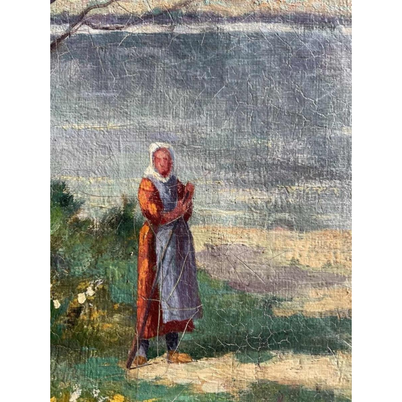 Albert DANDOY (1885-1977): levendig impressionistisch Mosanlandschap uit 1915