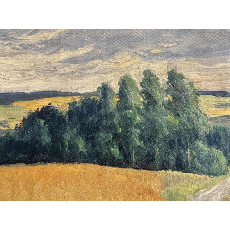 Eugène COLIGNON « paysage champêtre en namurois » peinture huile sur toile