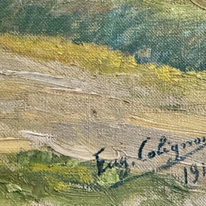 Eugène COLIGNON ‘Country landscape in the Namur region’ painting oil on canvas