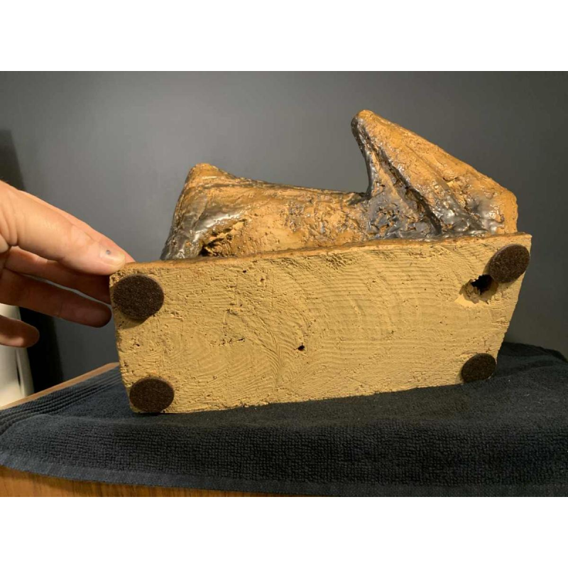 MARIO PERUGGINI, Glazed Stoneware Dog animal sculpture, Unique Piece, 1960s