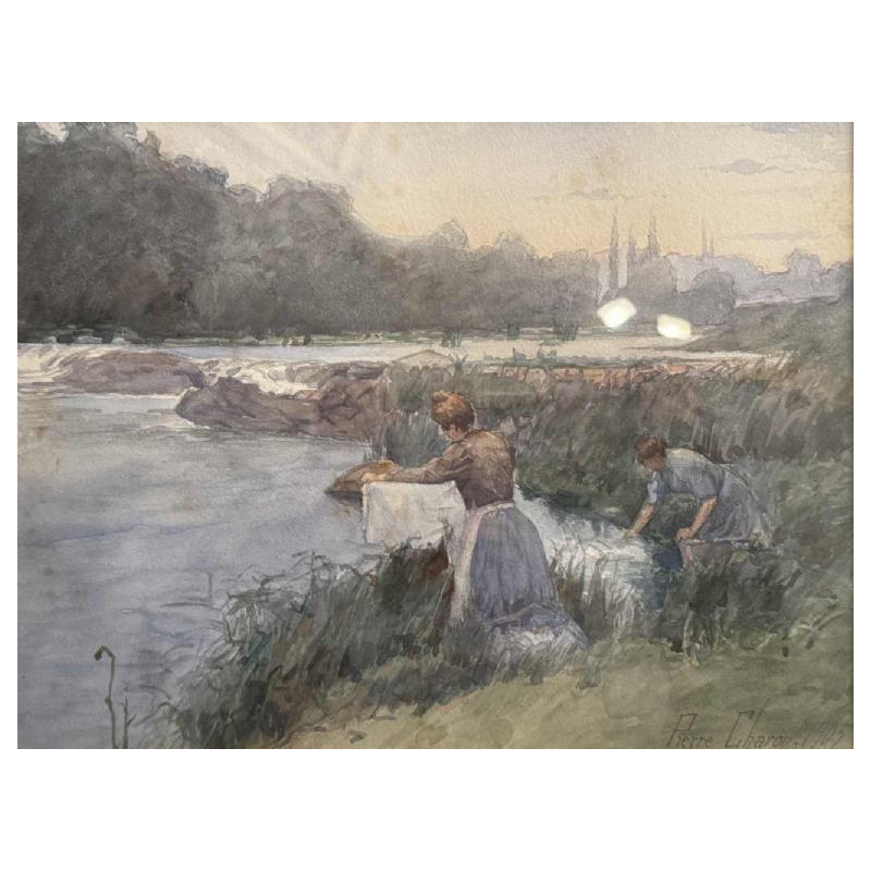 Pierre CHARON « Les lavandières »