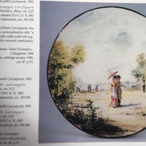 Cacciapuoti Fratelli, 2 impressionist sculptures of elegant women, 1881