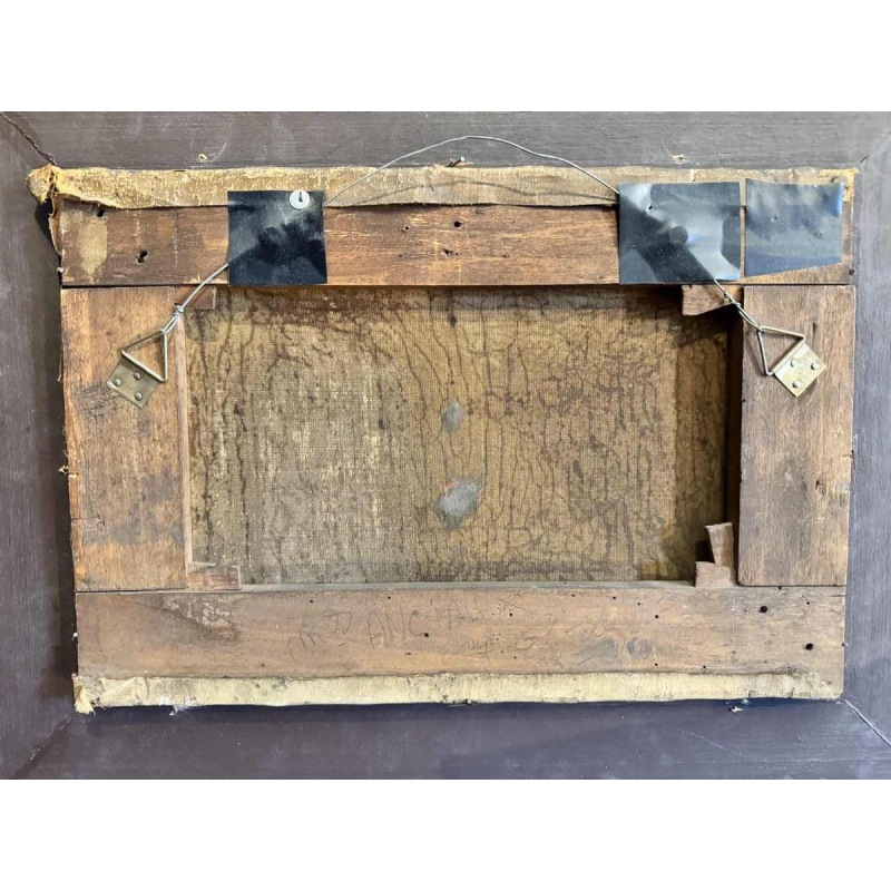 Auguste DANDOY "Bewegend Mosanlandschap" schilderij olieverf op doek