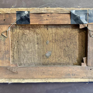 Auguste DANDOY "Bewegend Mosanlandschap" schilderij olieverf op doek