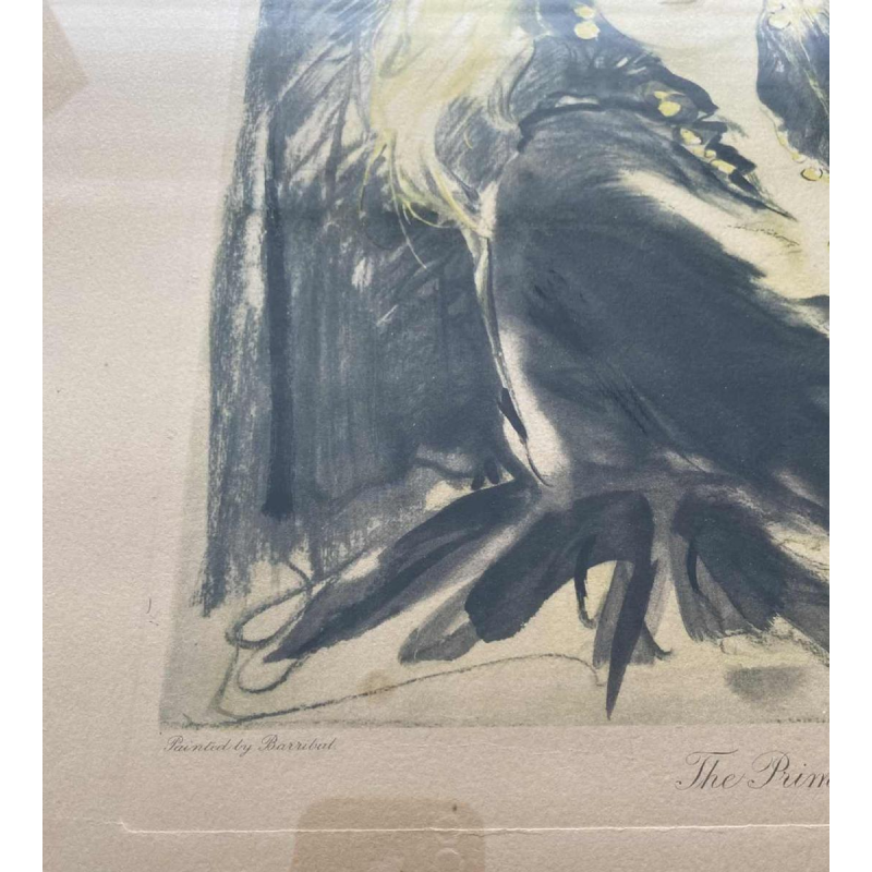 William Barribal voor Odhams London 'De Prima Donna', elegante vrouw met hoed, Art Deco litho, ca 1920