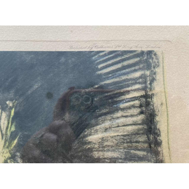 William Barribal pour Odhams London "The Prima Donna', élégante au chapeau, lithogravure Art Déco, ca 1920