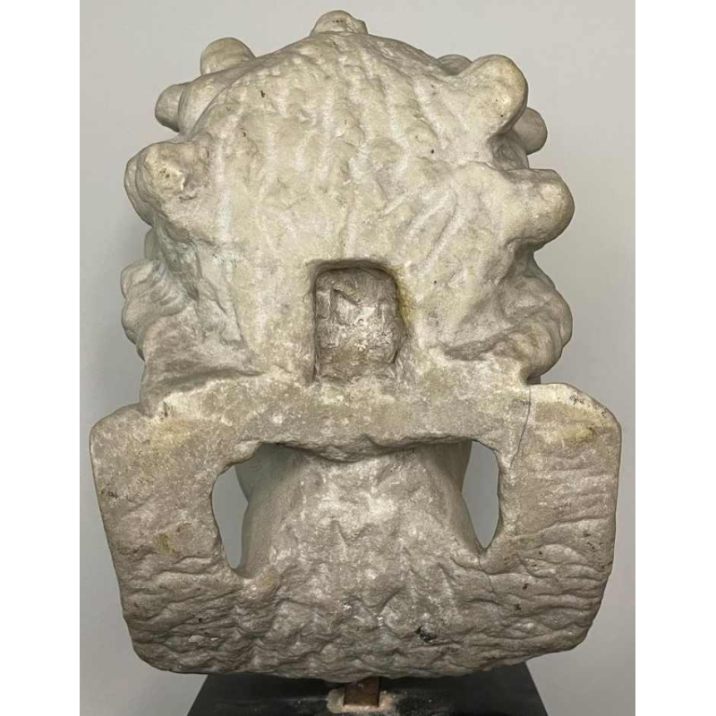 École flamande XVIIe, tête dange, sculpture en marbre, 19ème siècle