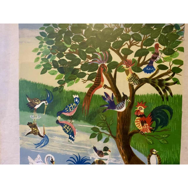 Mady de le Giraudière “Vogels” litho genummerd 74/195