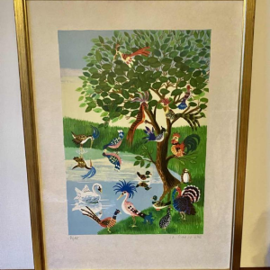 Mady de le Giraudière ‘Birds’ lithograph numbered 74/195