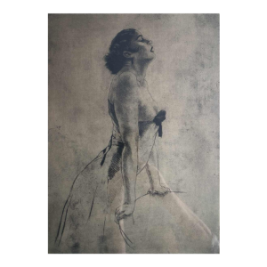 Henri Thomas ‘Cariatide’ lithograph 59/100 showing a woman in profile, ca 1900